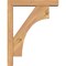 Ekena Millwork Westlake Block Smooth Bracket w/ Offset Brace, Western Red Cedar, 3 1/2"W x 14"D x 18"H BKT0402X14X18WTL05SWR - alternate 2